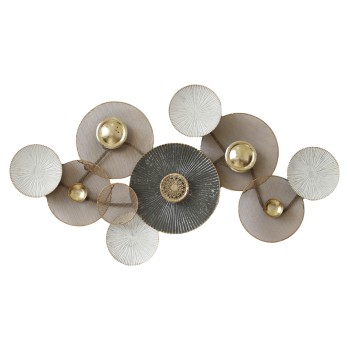 METAL WALL DECORATION FK7165 GOLD WHITE 91x6x50Y cm.