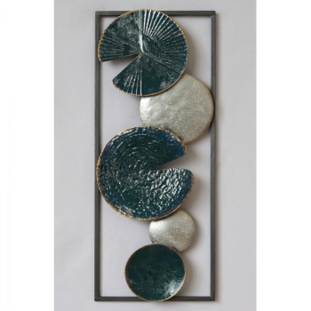 METAL WALL DECORATION FK7166 PETROL CHARCOAL GREY 20x3,5x50 cm. METAL WALL DECORATION FK7166 PETROL CHARCOAL GREY 20x3,5x50 cm.