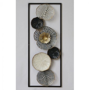METALLIC WALL DECORATION FK7169 BLACK WHITE SILVER 28x4x75Η cm. METALLIC WALL DECORATION FK7169 BLACK WHITE SILVER 28x4x75Η cm.