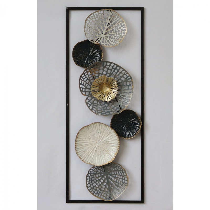 METALLIC WALL DECORATION FK7169 BLACK WHITE SILVER 28x4x75Η cm. METALLIC WALL DECORATION FK7169 BLACK WHITE SILVER 28x4x75Η cm.