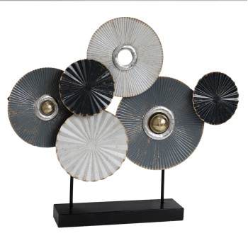 METAL TABLE DECORATION FK7171 GRAY WHITE 65x9x54,5Y cm. METAL TABLE DECORATION FK7171 GRAY WHITE 65x9x54,5Y cm.