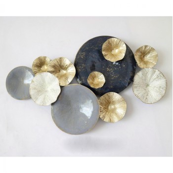 METALLIC WALL DECORATION FK7179 GRAY GOLD 66x6x38Y cm.