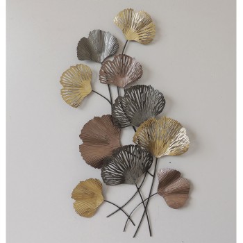 METAL WALL DECORATION ΗΜ7180 GOLD CHARCOAL GREY 50x5x90Η cm. METAL WALL DECORATION ΗΜ7180 GOLD CHARCOAL GREY 50x5x90Η cm.