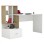 MELAMINE OFFICE WITH BOOKCASE SYNDYA FK8993.02 WHITE SONAMA 149x48x105Y cm.