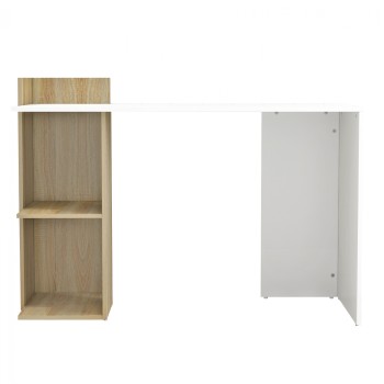 MELAMINE DESK WITH SHELVES SYNDYA FK8994.02 SONAMA- WHITE 112x55x85Hcm. MELAMINE DESK WITH SHELVES SYNDYA FK8994.02 SONAMA- WHITE 112x55x85Hcm.