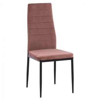 METAL CHAIR FK0037.32 DUSTY PINK VELVET WITH METAL FRAME K/D