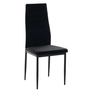 METAL CHAIR FK0037.34 BLACK VELVET WITH METAL FRAME K/D