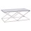 COFFEE TABLE HOLLAND FK8624.01 WITH GLASS AND CHROME BASE 120X60Χ45 EK.
