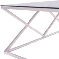 COFFEE TABLE HOLLAND FK8624.01 WITH GLASS AND CHROME BASE 120X60Χ45 EK. COFFEE TABLE HOLLAND FK8624.01 WITH GLASS AND CHROME BASE 120X60Χ45 EK.