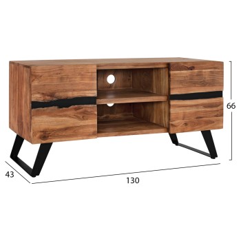TV Furniture FK8174.11 Alicia Solid acacia wood Natural 160x43x66 cm.