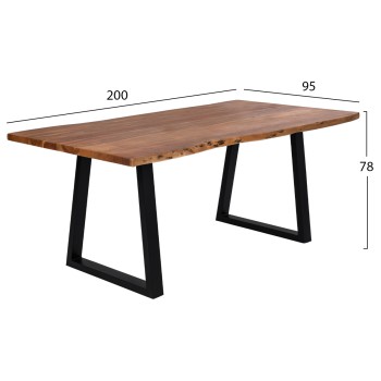 Dining Table Montana FK8337.11 solid acacia wood 200x95x78 cm.
