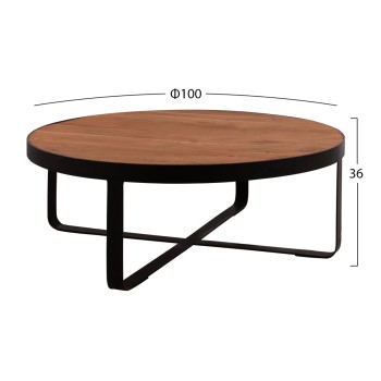 Coffee Table ATHARVA FK8461.11 solid acacia wood  Φ100X36cm