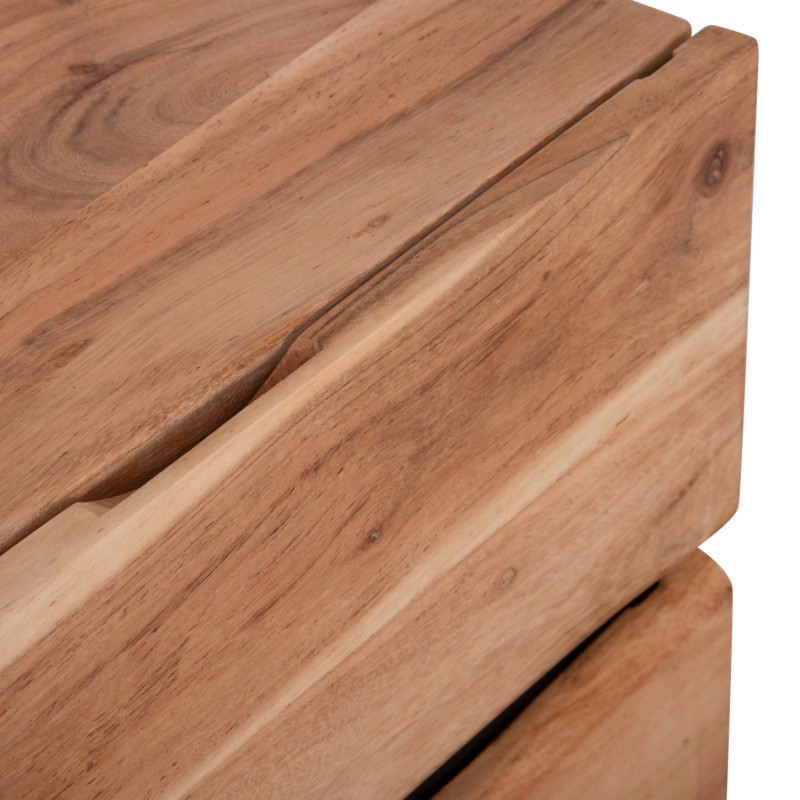 NIGHTSTAND WITH 2 DRAWERS ALICIA FK8360.11 ACACIA WOOD IN NATURAL COLOR 45x35x56Hcm. NIGHTSTAND WITH 2 DRAWERS ALICIA FK8360.11 ACACIA WOOD IN NATURAL COLOR 45x35x56Hcm.