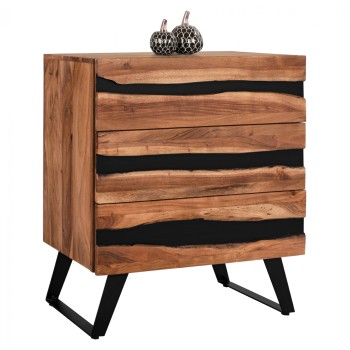 Drawer Alicia FK8361.11 from solid acacia wood 80x38x86 cm.