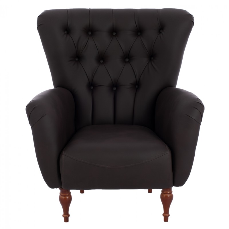 FK9217.03 bergere, chesterfield-style, brown PU, 87x88x100 FK9217.03 bergere, chesterfield-style, brown PU, 87x88x100
