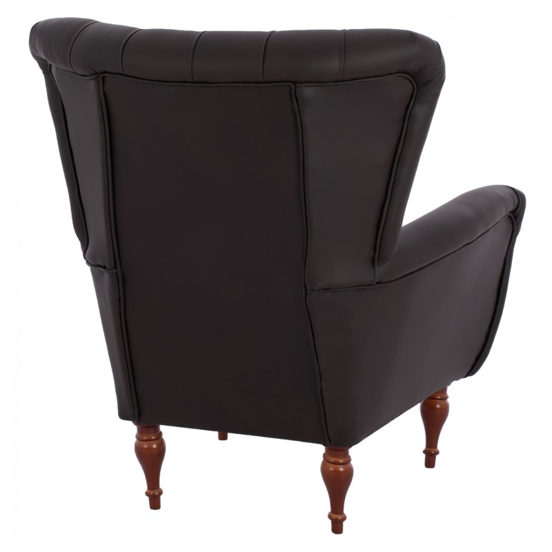 FK9217.03 bergere, chesterfield-style, brown PU, 87x88x100 FK9217.03 bergere, chesterfield-style, brown PU, 87x88x100
