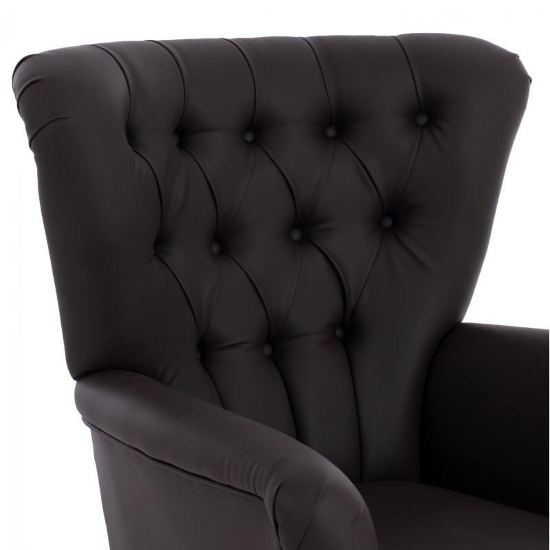 FK9217.03 bergere, chesterfield-style, brown PU, 87x88x100 FK9217.03 bergere, chesterfield-style, brown PU, 87x88x100