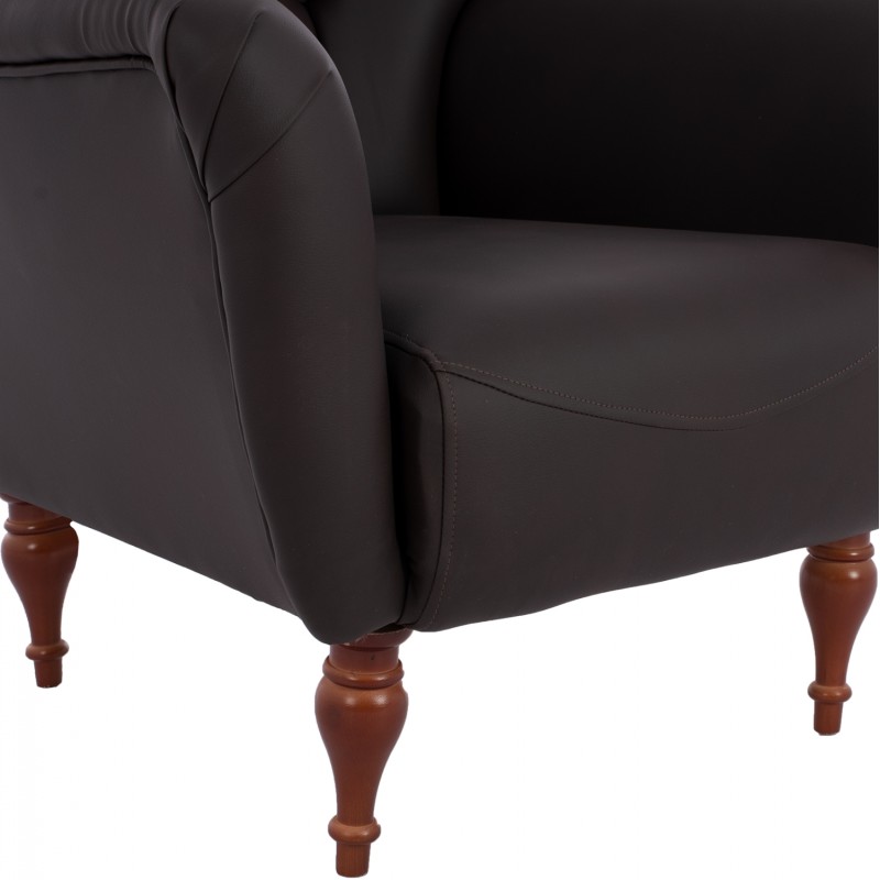 FK9217.03 bergere, chesterfield-style, brown PU, 87x88x100 FK9217.03 bergere, chesterfield-style, brown PU, 87x88x100
