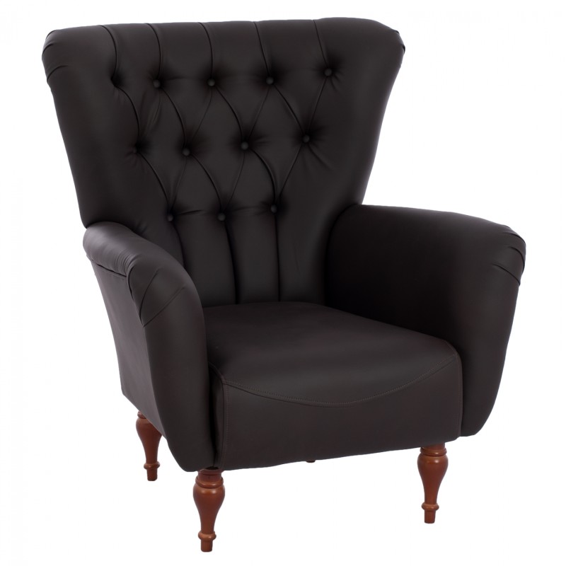 FK9217.03 bergere, chesterfield-style, brown PU, 87x88x100 FK9217.03 bergere, chesterfield-style, brown PU, 87x88x100