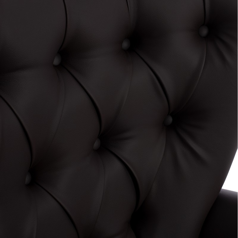 FK9217.03 bergere, chesterfield-style, brown PU, 87x88x100 FK9217.03 bergere, chesterfield-style, brown PU, 87x88x100