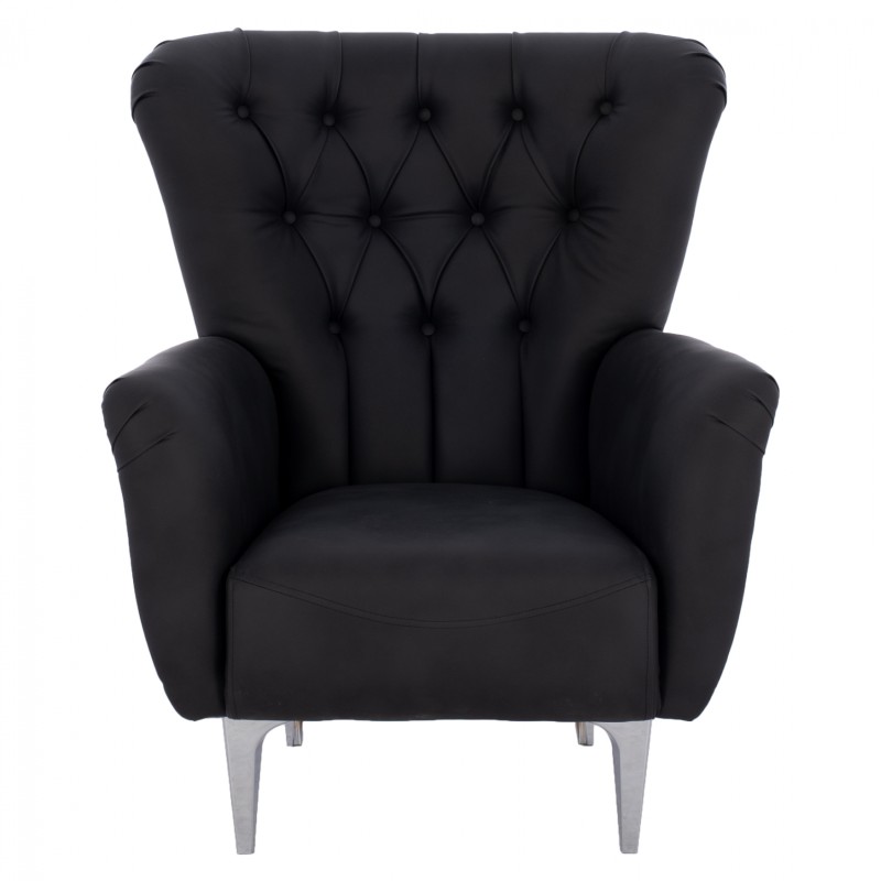 FK9217.01 bergere, black, Chesterfield-style, 87x88x100 FK9217.01 bergere, black, Chesterfield-style, 87x88x100