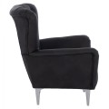 FK9217.01 bergere, black, Chesterfield-style, 87x88x100 FK9217.01 bergere, black, Chesterfield-style, 87x88x100