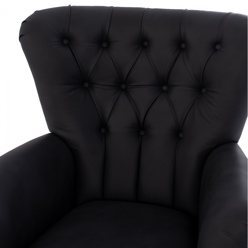 FK9217.01 bergere, black, Chesterfield-style, 87x88x100 FK9217.01 bergere, black, Chesterfield-style, 87x88x100