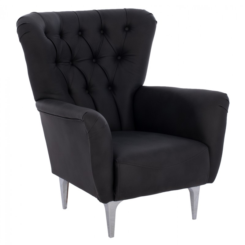 FK9217.01 bergere, black, Chesterfield-style, 87x88x100 FK9217.01 bergere, black, Chesterfield-style, 87x88x100