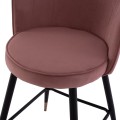MEDIUM HEIGHT STOOL FK8736.02 VELVET DUSTY PINK METAL FRAME 50x50x90 cm. MEDIUM HEIGHT STOOL FK8736.02 VELVET DUSTY PINK METAL FRAME 50x50x90 cm.