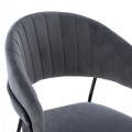 MEDIUM HEIGHT STOOL ΗΜ8734.01 GRAY VELVET WITH BLACK FRAME 60x55x100Y cm. MEDIUM HEIGHT STOOL ΗΜ8734.01 GRAY VELVET WITH BLACK FRAME 60x55x100Y cm.