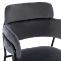 MEDIUM HEIGHT STOOL FK8735.01 GRAY VELVET WITH METAL FRAME 54x58x95Y cm. MEDIUM HEIGHT STOOL FK8735.01 GRAY VELVET WITH METAL FRAME 54x58x95Y cm.