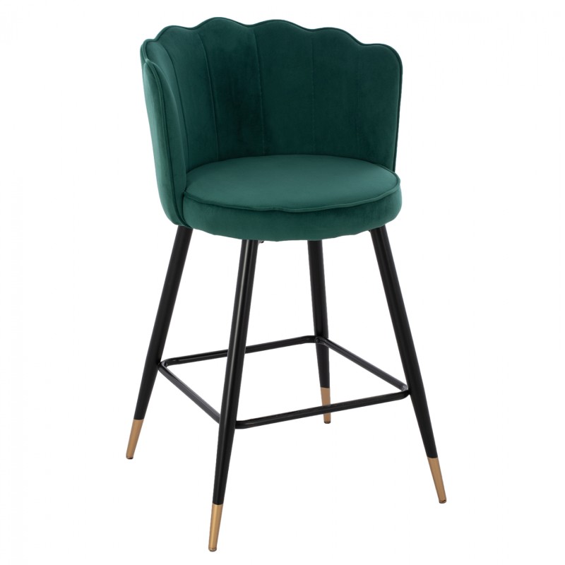 MEDIUM HEIGHT STOOL FK8736.03 VELVET GREEN METAL FRAME 50x50x90 cm. MEDIUM HEIGHT STOOL FK8736.03 VELVET GREEN METAL FRAME 50x50x90 cm.