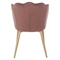 CHAIR FK8737.02 VELVET DUSTY PINK WITH METAL GOLD FRAME 48x48x85 cm. CHAIR FK8737.02 VELVET DUSTY PINK WITH METAL GOLD FRAME 48x48x85 cm.