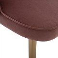 CHAIR FK8737.02 VELVET DUSTY PINK WITH METAL GOLD FRAME 48x48x85 cm. CHAIR FK8737.02 VELVET DUSTY PINK WITH METAL GOLD FRAME 48x48x85 cm.
