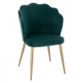CHAIR FK8737.03 VELVET GREEN WITH METAL GOLD FRAME 57.5x57.5x85 cm. CHAIR FK8737.03 VELVET GREEN WITH METAL GOLD FRAME 57.5x57.5x85 cm.