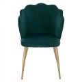 CHAIR FK8737.03 VELVET GREEN WITH METAL GOLD FRAME 57.5x57.5x85 cm. CHAIR FK8737.03 VELVET GREEN WITH METAL GOLD FRAME 57.5x57.5x85 cm.