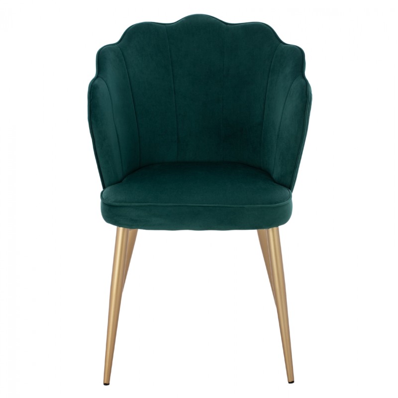 CHAIR FK8737.03 VELVET GREEN WITH METAL GOLD FRAME 57.5x57.5x85 cm. CHAIR FK8737.03 VELVET GREEN WITH METAL GOLD FRAME 57.5x57.5x85 cm.
