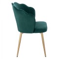 CHAIR FK8737.03 VELVET GREEN WITH METAL GOLD FRAME 57.5x57.5x85 cm. CHAIR FK8737.03 VELVET GREEN WITH METAL GOLD FRAME 57.5x57.5x85 cm.