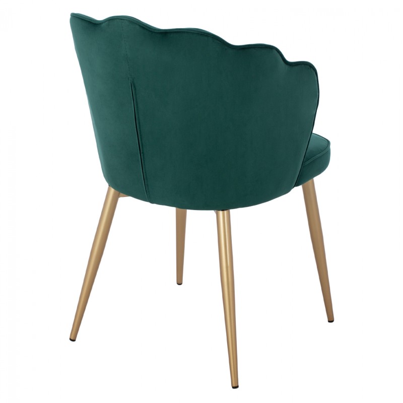 CHAIR FK8737.03 VELVET GREEN WITH METAL GOLD FRAME 57.5x57.5x85 cm. CHAIR FK8737.03 VELVET GREEN WITH METAL GOLD FRAME 57.5x57.5x85 cm.