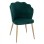 CHAIR FK8737.03 VELVET GREEN WITH METAL GOLD FRAME 57.5x57.5x85 cm.