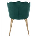 CHAIR FK8737.03 VELVET GREEN WITH METAL GOLD FRAME 57.5x57.5x85 cm. CHAIR FK8737.03 VELVET GREEN WITH METAL GOLD FRAME 57.5x57.5x85 cm.