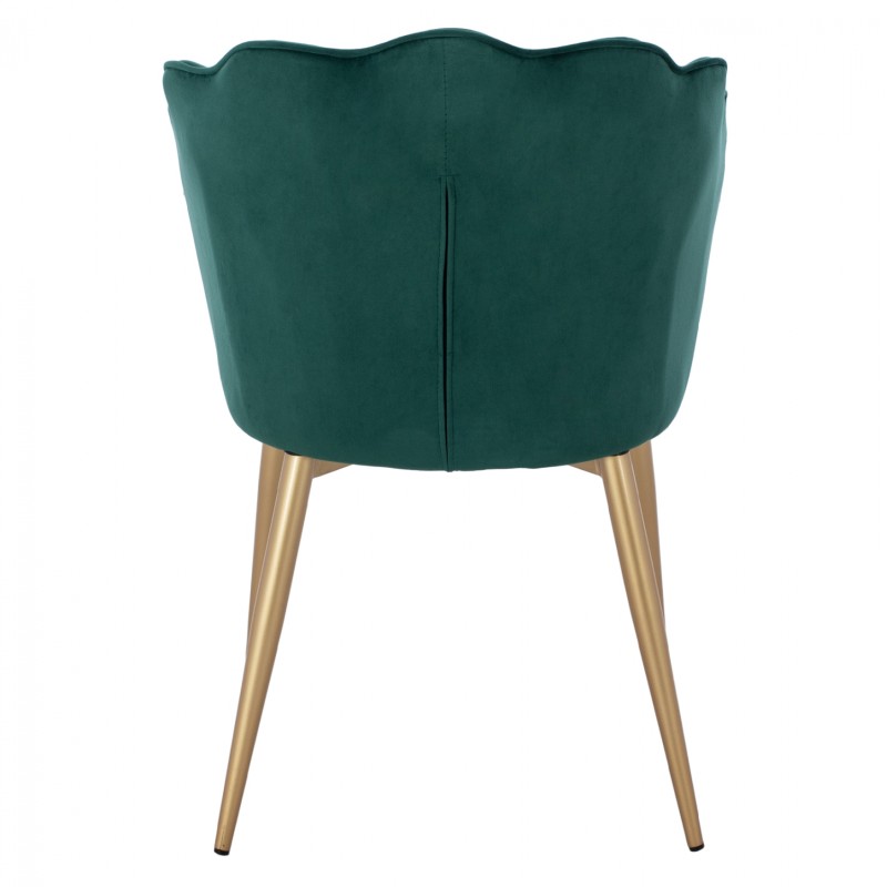 CHAIR FK8737.03 VELVET GREEN WITH METAL GOLD FRAME 57.5x57.5x85 cm. CHAIR FK8737.03 VELVET GREEN WITH METAL GOLD FRAME 57.5x57.5x85 cm.