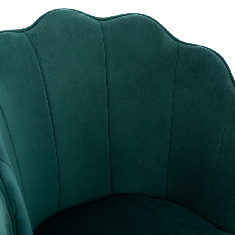 CHAIR FK8737.03 VELVET GREEN WITH METAL GOLD FRAME 57.5x57.5x85 cm. CHAIR FK8737.03 VELVET GREEN WITH METAL GOLD FRAME 57.5x57.5x85 cm.