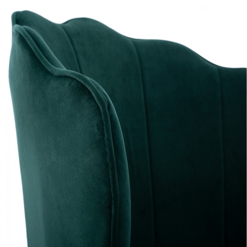 CHAIR FK8737.03 VELVET GREEN WITH METAL GOLD FRAME 57.5x57.5x85 cm. CHAIR FK8737.03 VELVET GREEN WITH METAL GOLD FRAME 57.5x57.5x85 cm.