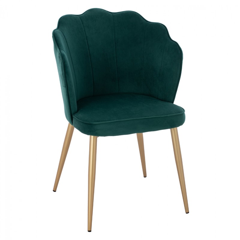 CHAIR FK8737.03 VELVET GREEN WITH METAL GOLD FRAME 57.5x57.5x85 cm. CHAIR FK8737.03 VELVET GREEN WITH METAL GOLD FRAME 57.5x57.5x85 cm.