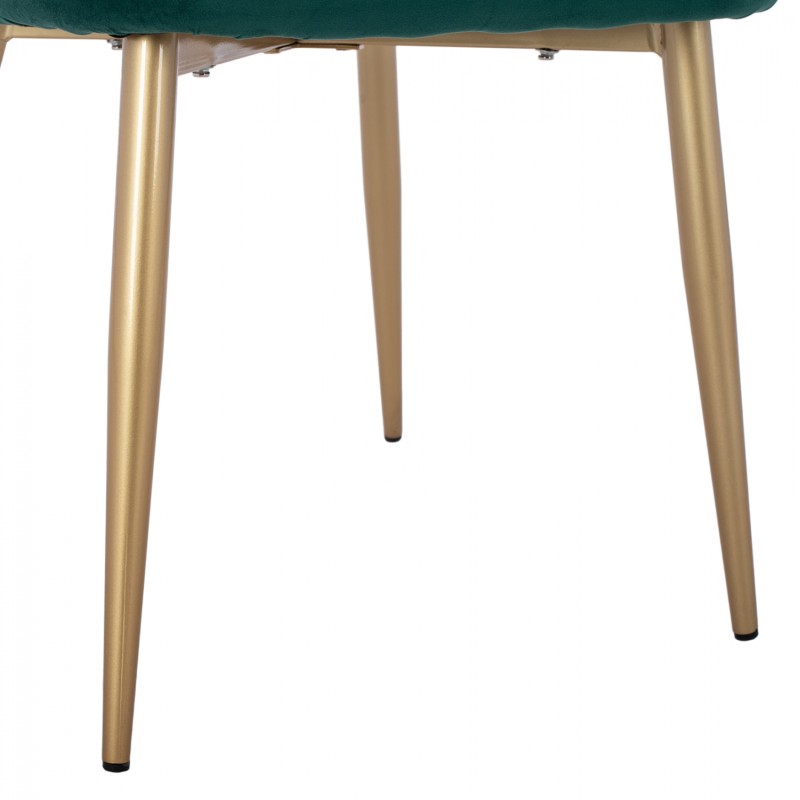 CHAIR FK8737.03 VELVET GREEN WITH METAL GOLD FRAME 57.5x57.5x85 cm. CHAIR FK8737.03 VELVET GREEN WITH METAL GOLD FRAME 57.5x57.5x85 cm.