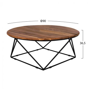 Coffee Table Berlin FK8201.11 solid acacia wood Φ90X36,5Η