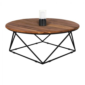 Coffee Table Berlin FK8201.11 solid acacia wood Φ90X36,5Η
