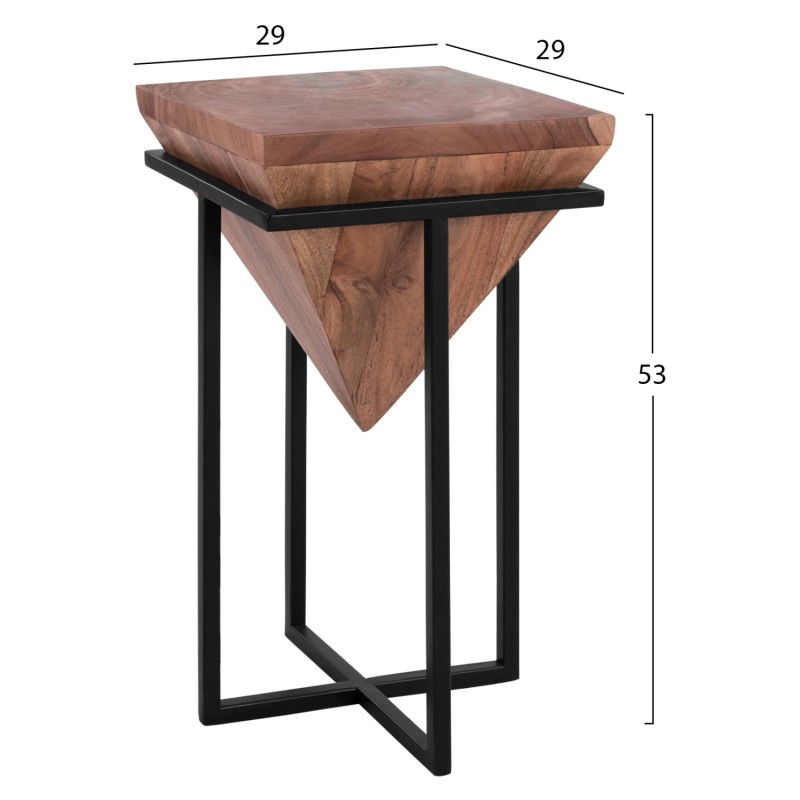 Side coffee table FK8213.11 solid acacia 29X29X53Η Side coffee table FK8213.11 solid acacia 29X29X53Η