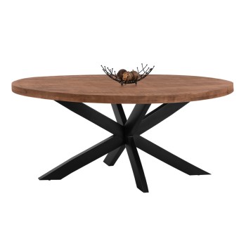 Dining Table Oval LEVINHO FK8483.11 Solid Mango Wood 210x100x78 cm.